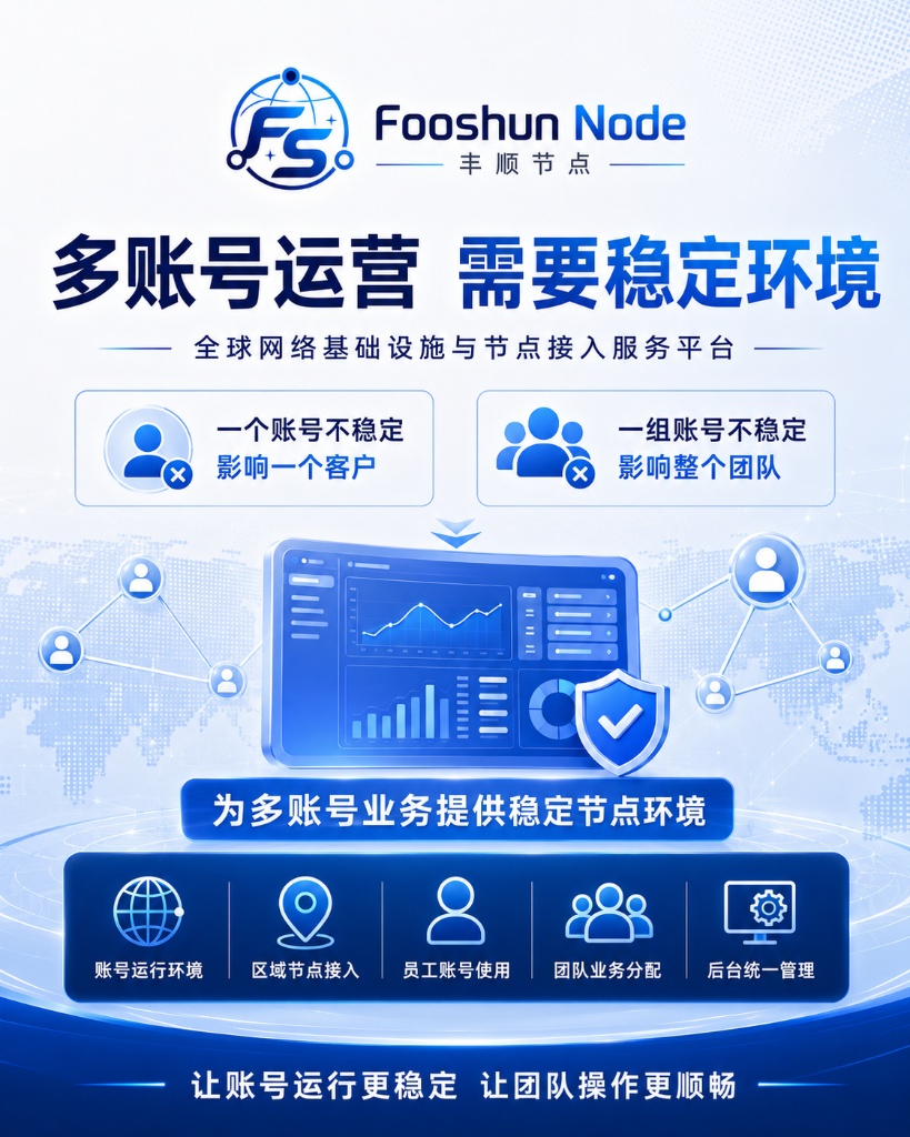 多账号运营 需要稳定环境 - 为多账号业务提供稳定节点环境